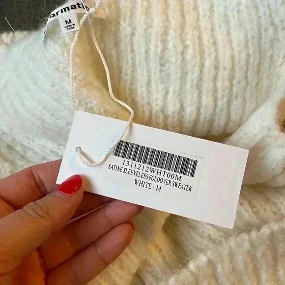 Reformation Satine Sleeveless Fold Over Sweater - Picture 7 of 7